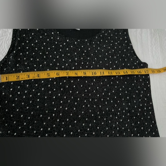 BROCHURE, BLACK METALLIC SLEEVELESS BLOUSE, SIZE: M - Picture 4 of 8